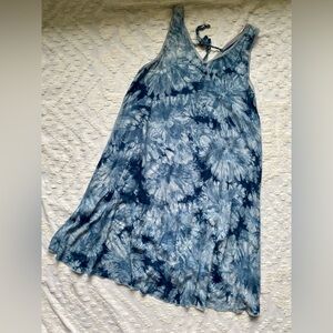 Hem & Thread Blue Tie Dye Dress, Size S